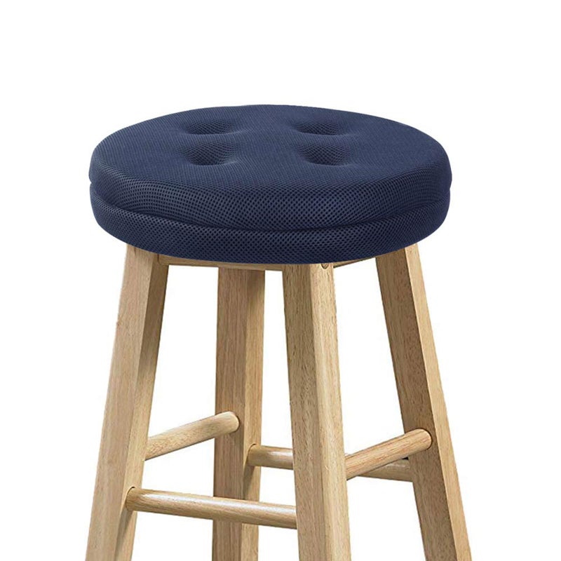 baibu Stool Covers Round, Super Breathable Round Bar Stool Cover Seat Cushion Navy Blue 12" - One Cushion Only - Image 1